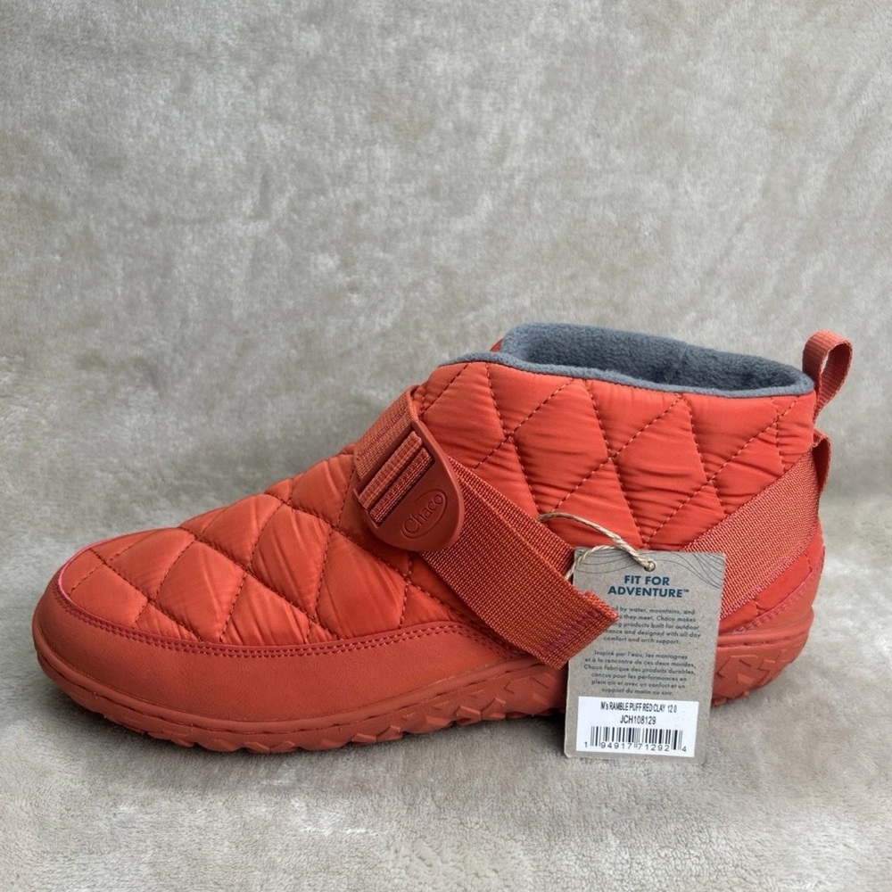 CHACO Ramble Puff Quilted Ankle Boot Red Clay Men’s Size 12 NEW NO BOX